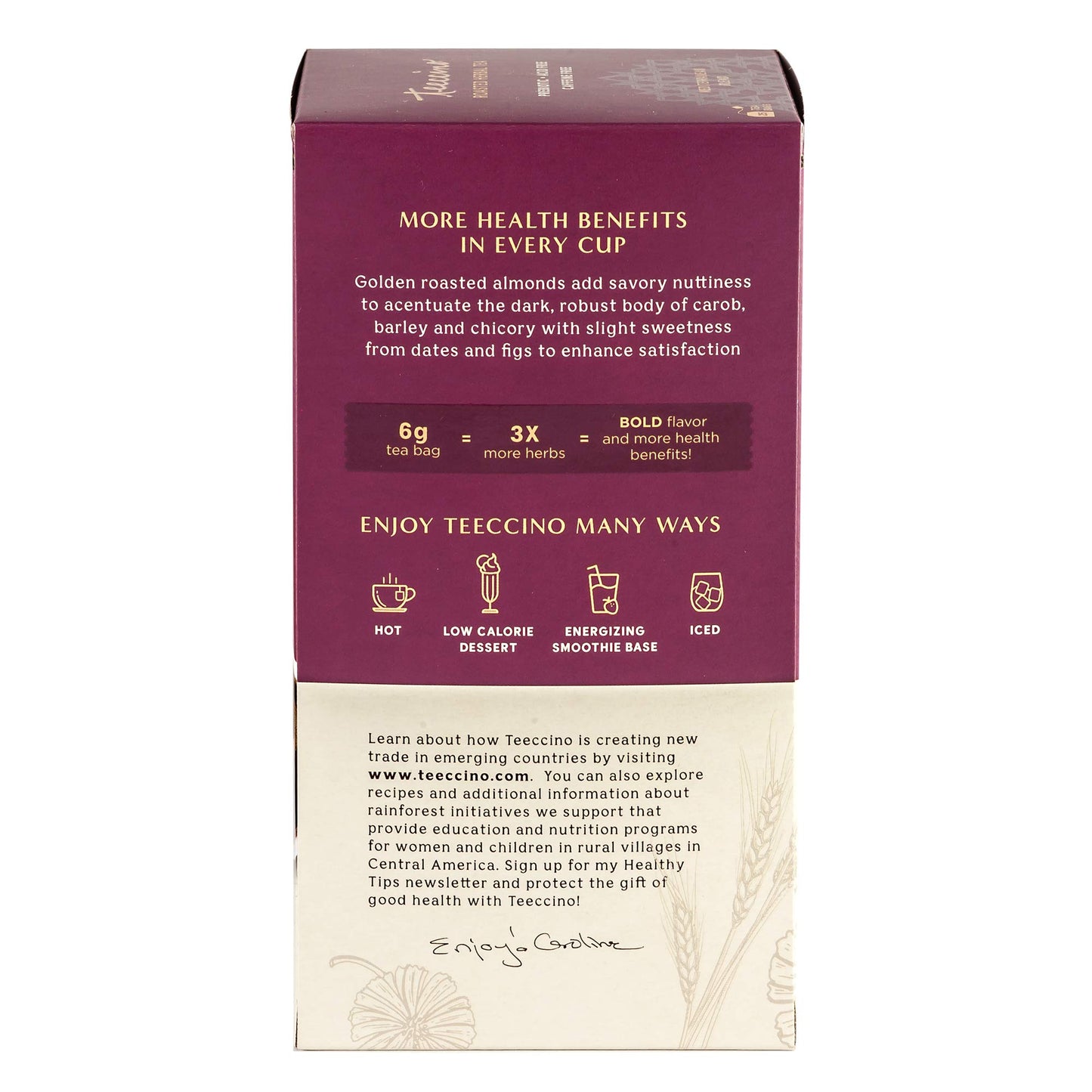 Teeccino Pumpkin Spice Herbal Tea - Caffeine Free, Prebiotic, 25 Count, Model SUVELAM