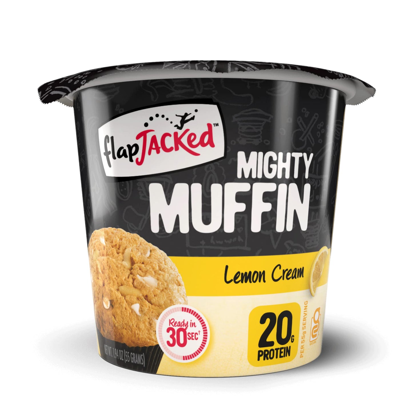 Flapjacked Gluten-Free Mighty Muffins (Lemon Cream, 1.94 Ounce (Pack Of 12))