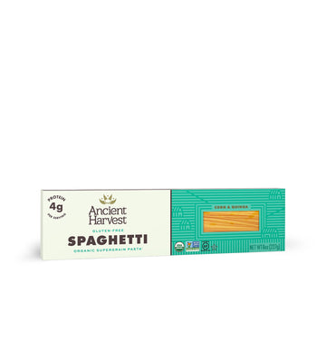 Ancient Harvest Organic Gluten-Free Corn And Quinoa Supergrain Spaghetti Pasta, 8 Oz. Box (Pack Of 12), Plant-Based Pasta With T