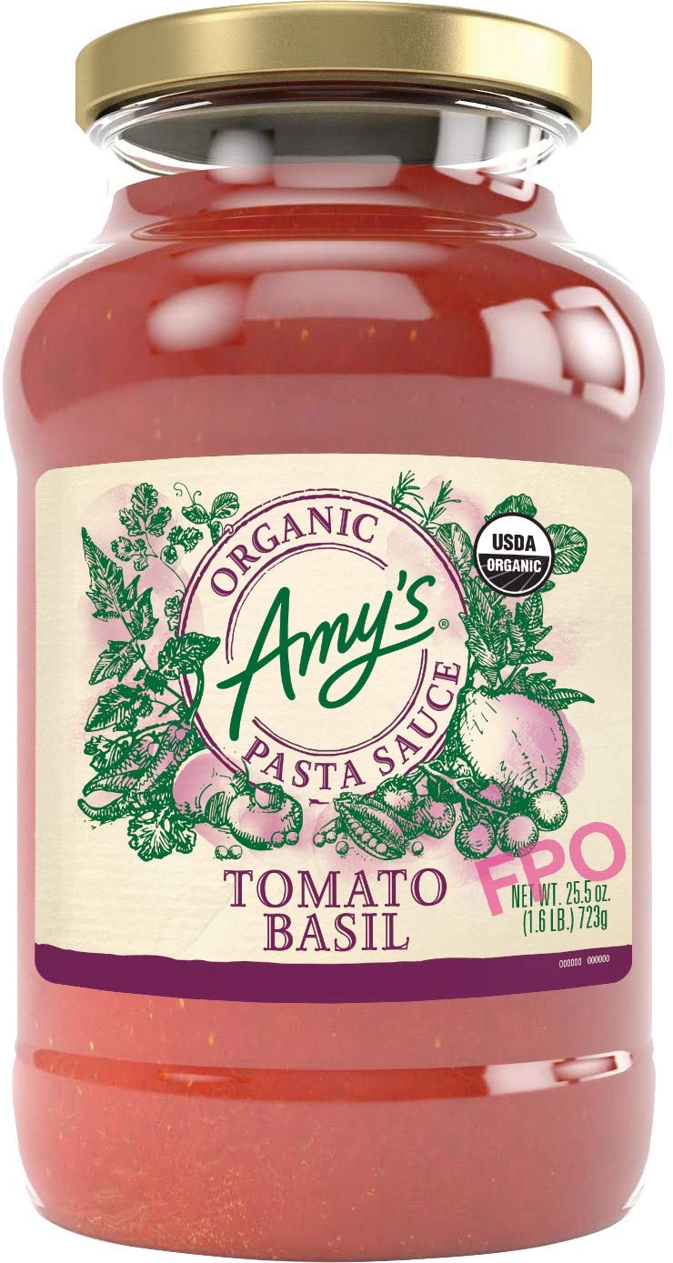 Amy'S Pasta Sauces, Tomato Basil Pasta Sauce, 25.5 Ounce
