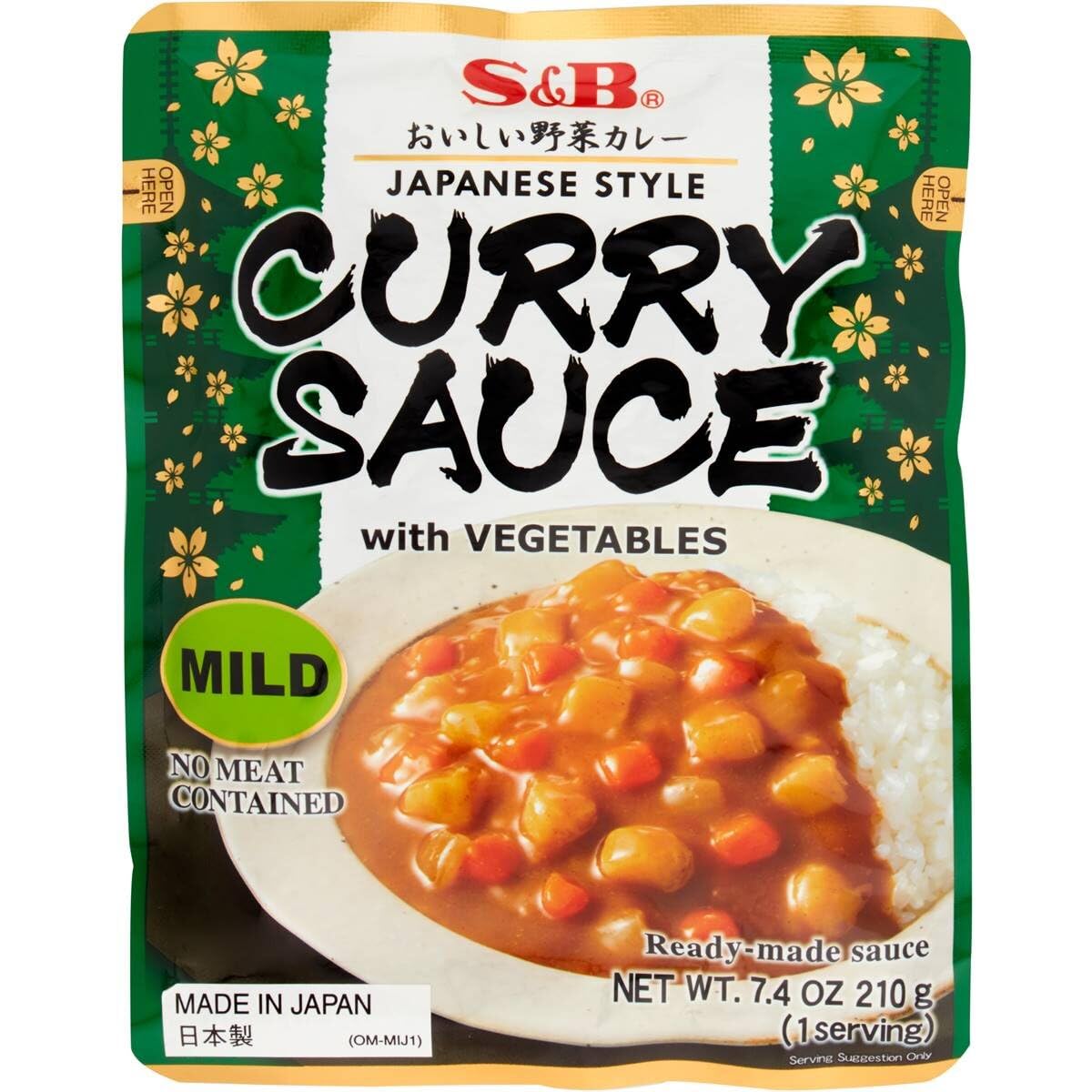 S&B Curry Sauce With Vegetables Mild, 7.4-Ounce (Pack Of 10)