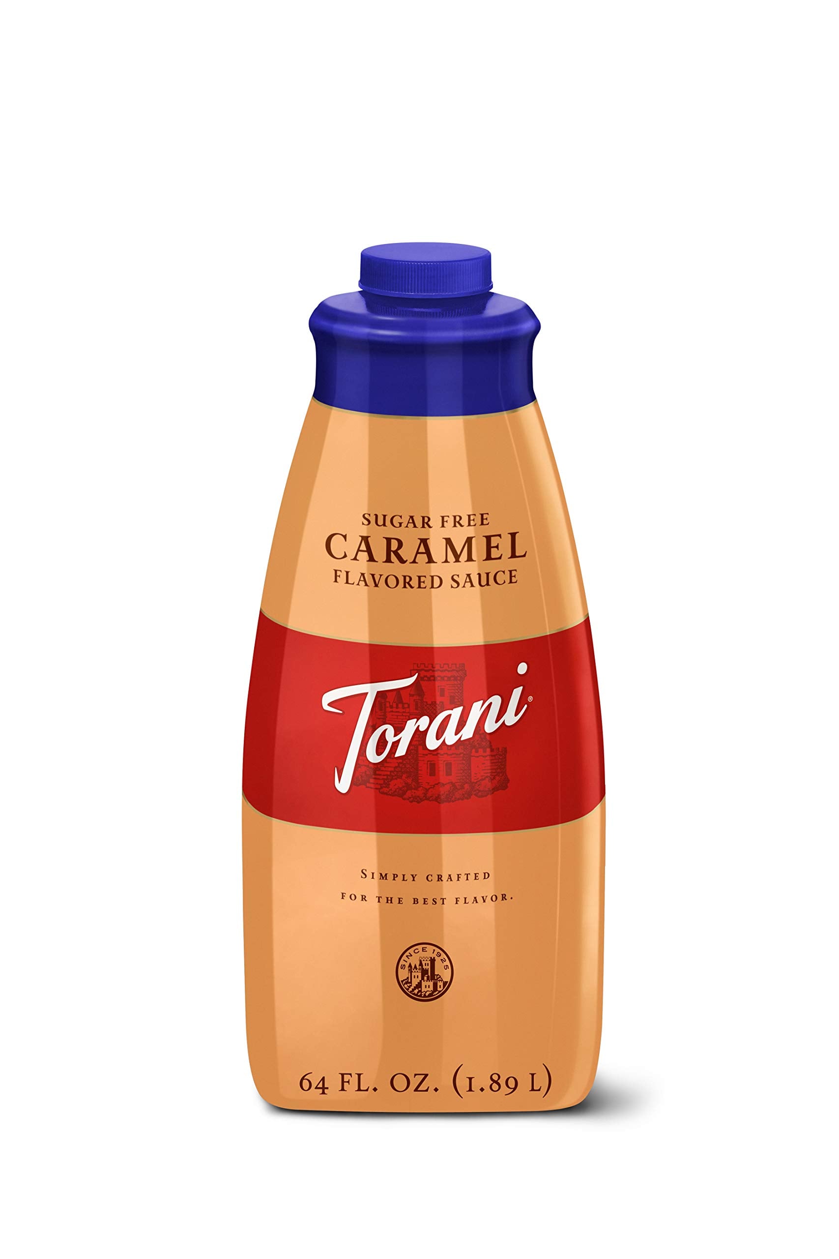 Torani Sugar Free Sauce, Caramel, 64 Ounces