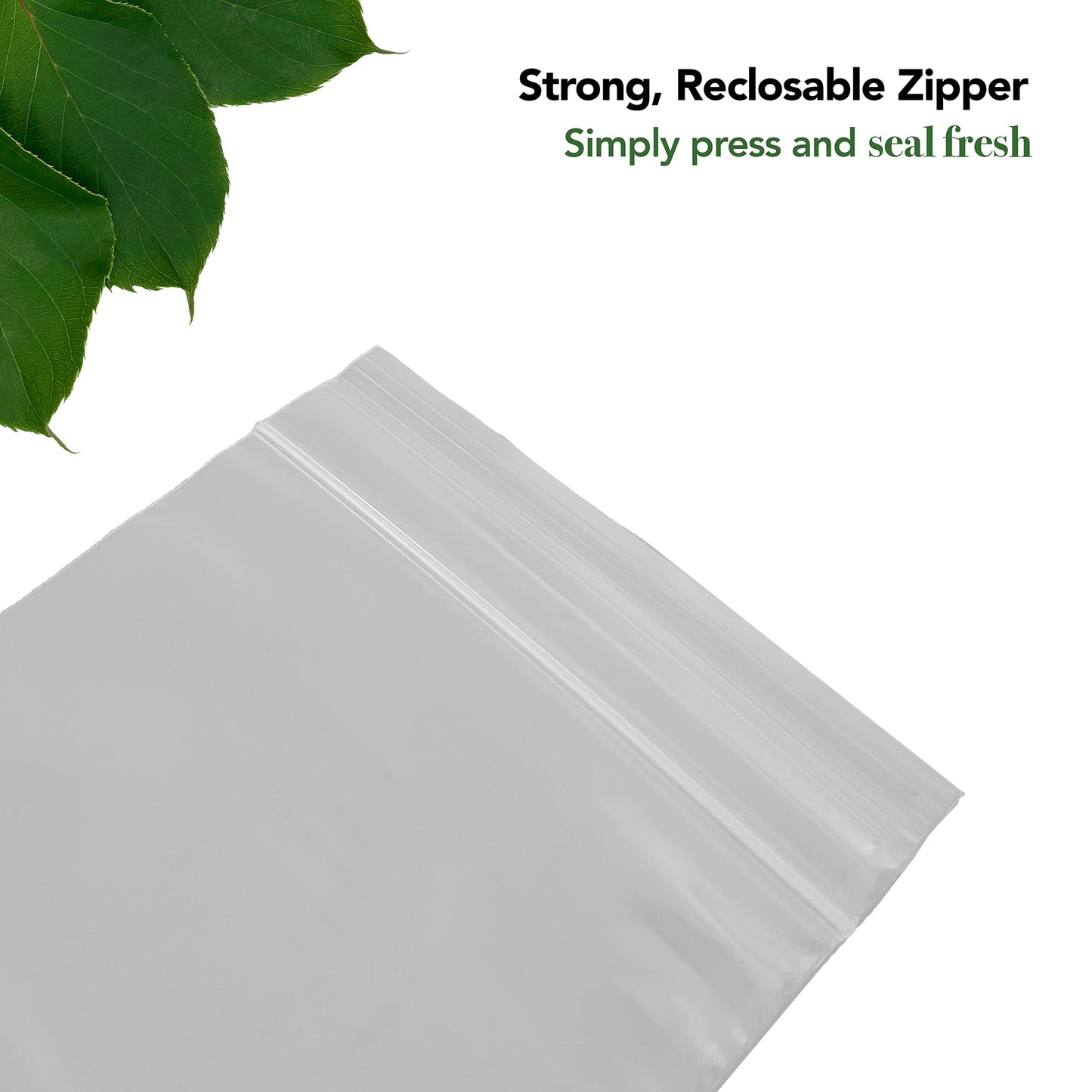 Seal Fresh Pint Zip Bags - 7X5 Inches (1000 Count), 2 Mil - Clear Plastic Reclosable Ldpe Poly Baggies With Resealable Lock Seal