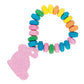 Fun Express Easter Candy Stretchable Bunny Bracelets - 12 Pieces - Great for Easter Egg Hunts and Other Easter and Spring Celebr