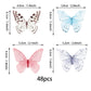 48 Pcs Edible Butterfly Cupcake Toppers Colorful Wafer Paper Butterflies Cake Decorations Edible Butterfly Cupcake Picks For But