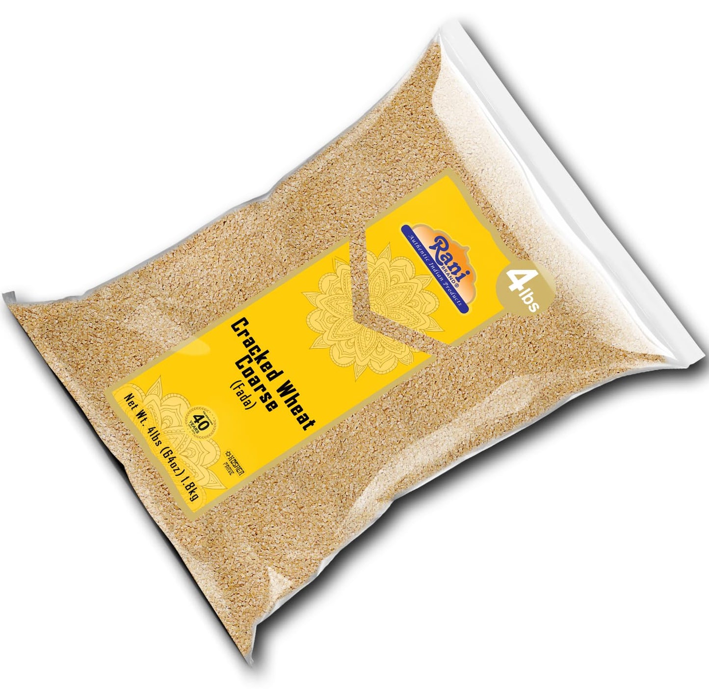 Rani Cracked Wheat Coarse (Fada/Bulgur Wheat#3) 64Oz (4Lbs) 1.81Kg Bulk ~ All Natural | Vegan | Gluten Friendly | Non-Gmo | Kosher | Indian Origin