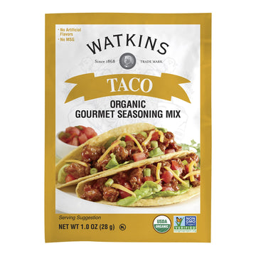 Watkins Organic Taco Gourmet Seasoning Mix, 1 Oz. Packets,12 Count(Pack Of 1)