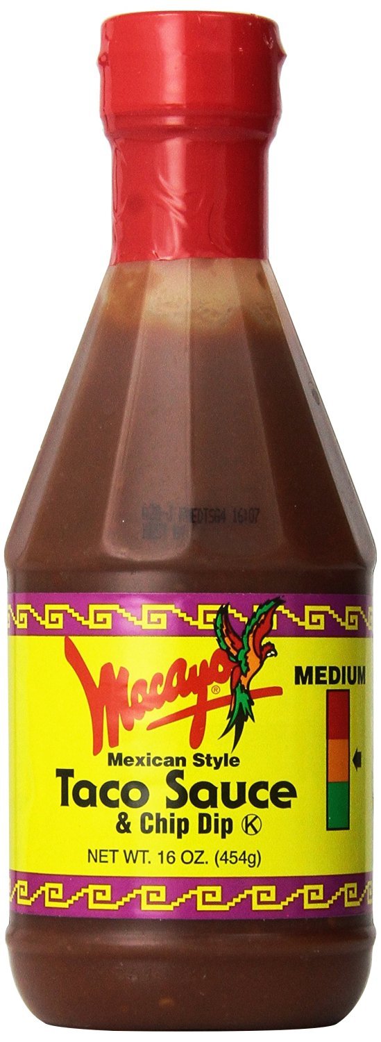 Macayos Mexican Style Taco Sauce & Chip Dip 16oz - Medium (2 Pack)