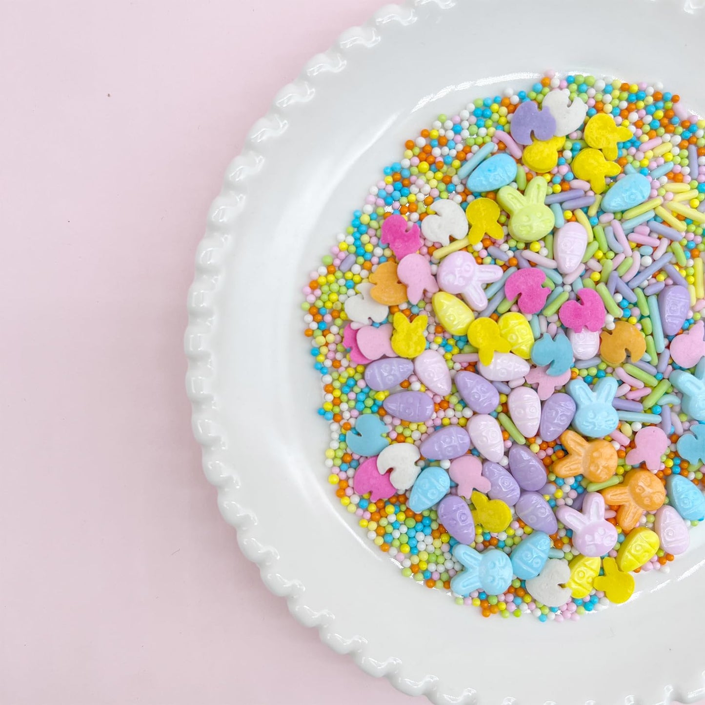 Easter Sprinkles For Cake Decorating, Pastel Sprinkles Mix With Bunny Carrot Jimmies Nonpareils For Cookies Baking Cake Ice Crea