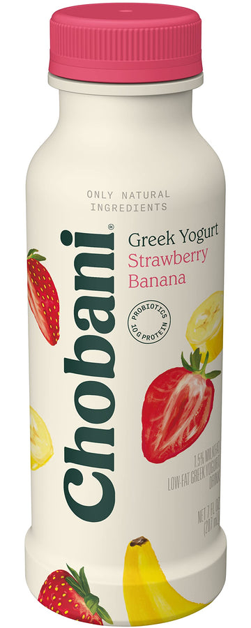 Chobani Strawberry Banana Low-Fat Greek Yogurt Drink 7oz