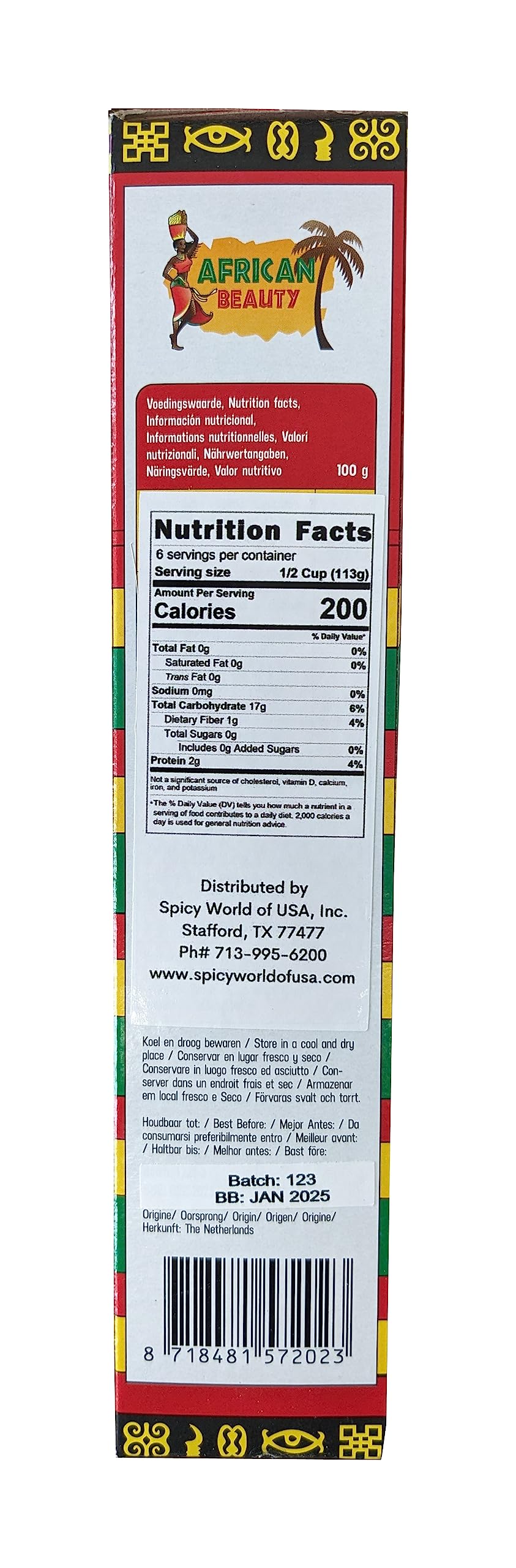 African Beauty Cocoyam Fufu Flour - 100% Natural, Authentic, 24oz, Pack of 2