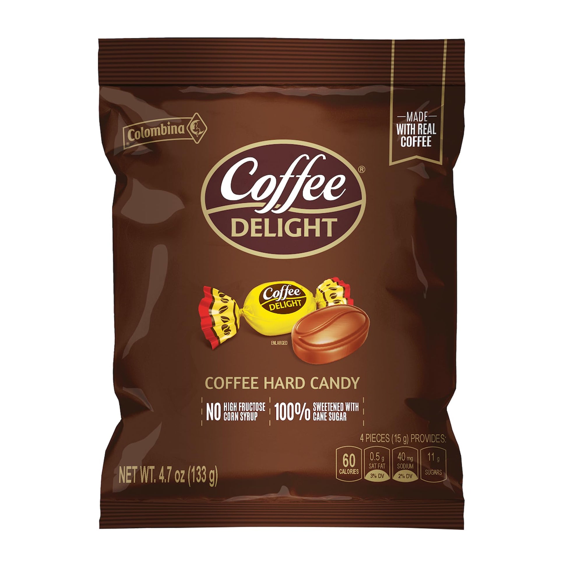 Colombina Coffee Delight Hard Candy, Coffee-Flavored Candy, 100 Count (Pack of 1)