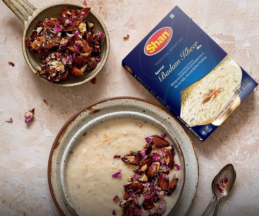 Shan Special Badam Kheer Traditional Dessert Mix 5.29 Oz (150G) - Powder For Milk, Almond And Rice Pudding - Suitable For Vegeta