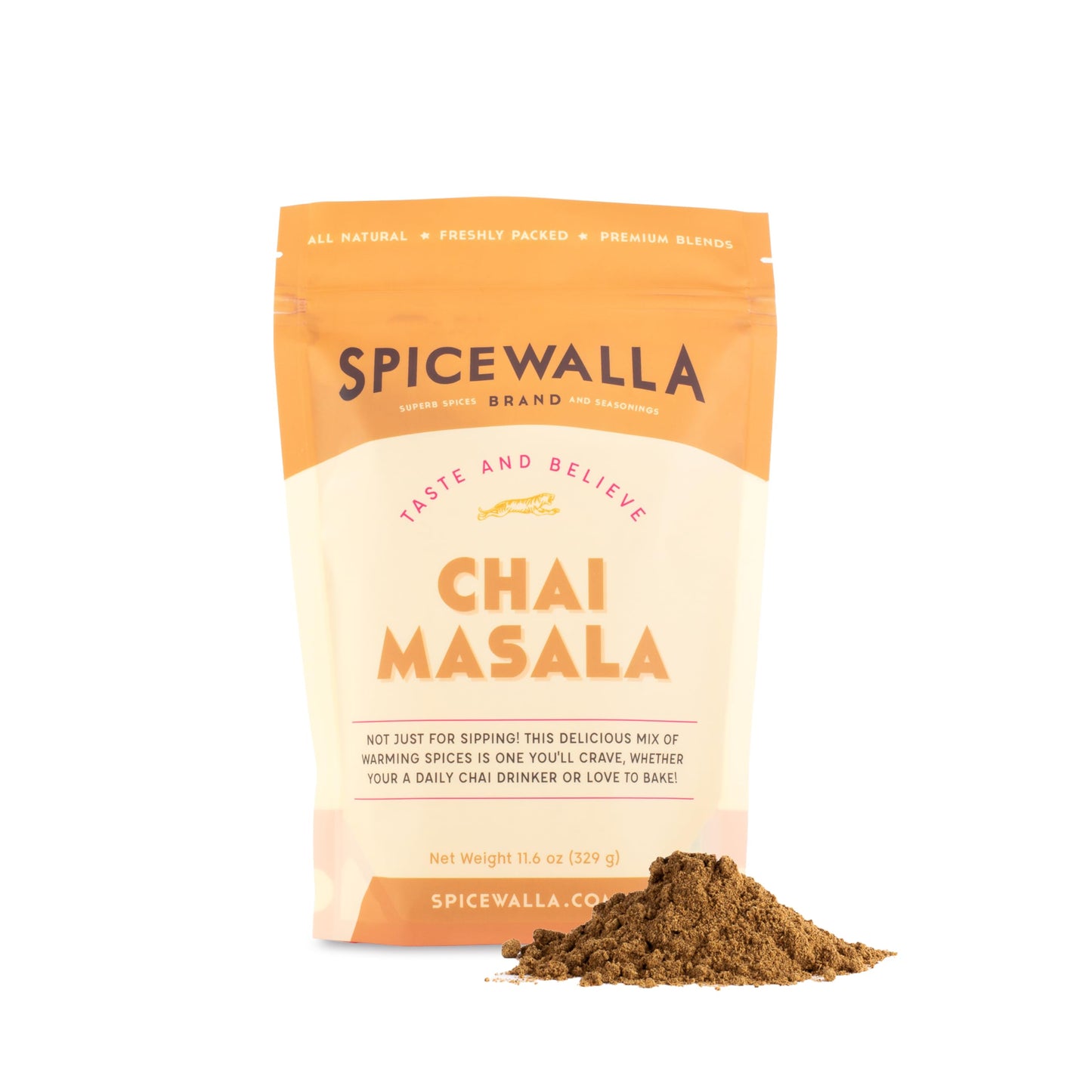 Spicewalla Masala Chai Spice | Unsweetened Powdered Spice | 11.6 Ounce Resealable Bag