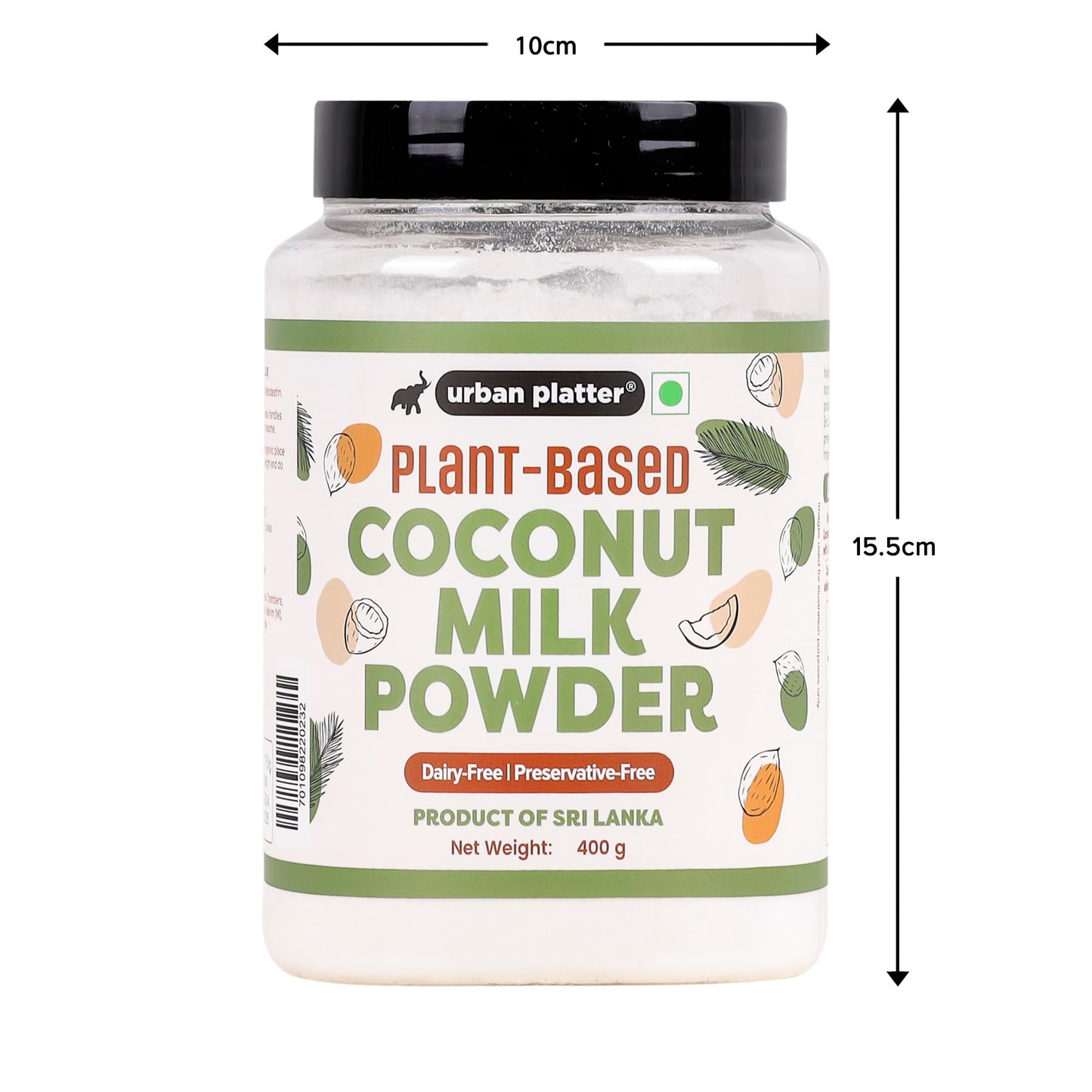 Urban Platter Vegan Coconut Milk Powder Jar, 400G