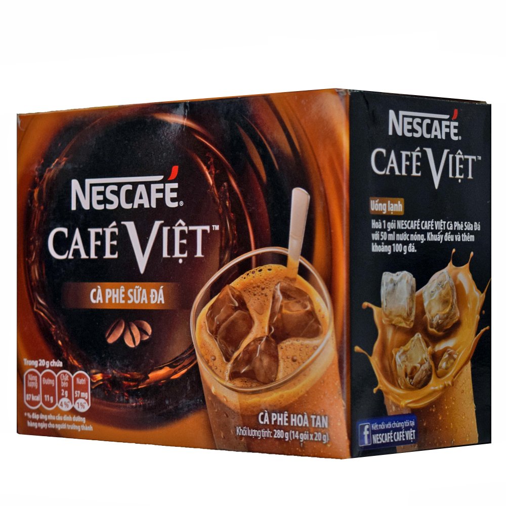 ????????? Nescafe Cafe Viet Milky Iced coffee instant coffee & Creamer drink mix - 14 Packets/ 9.87oz