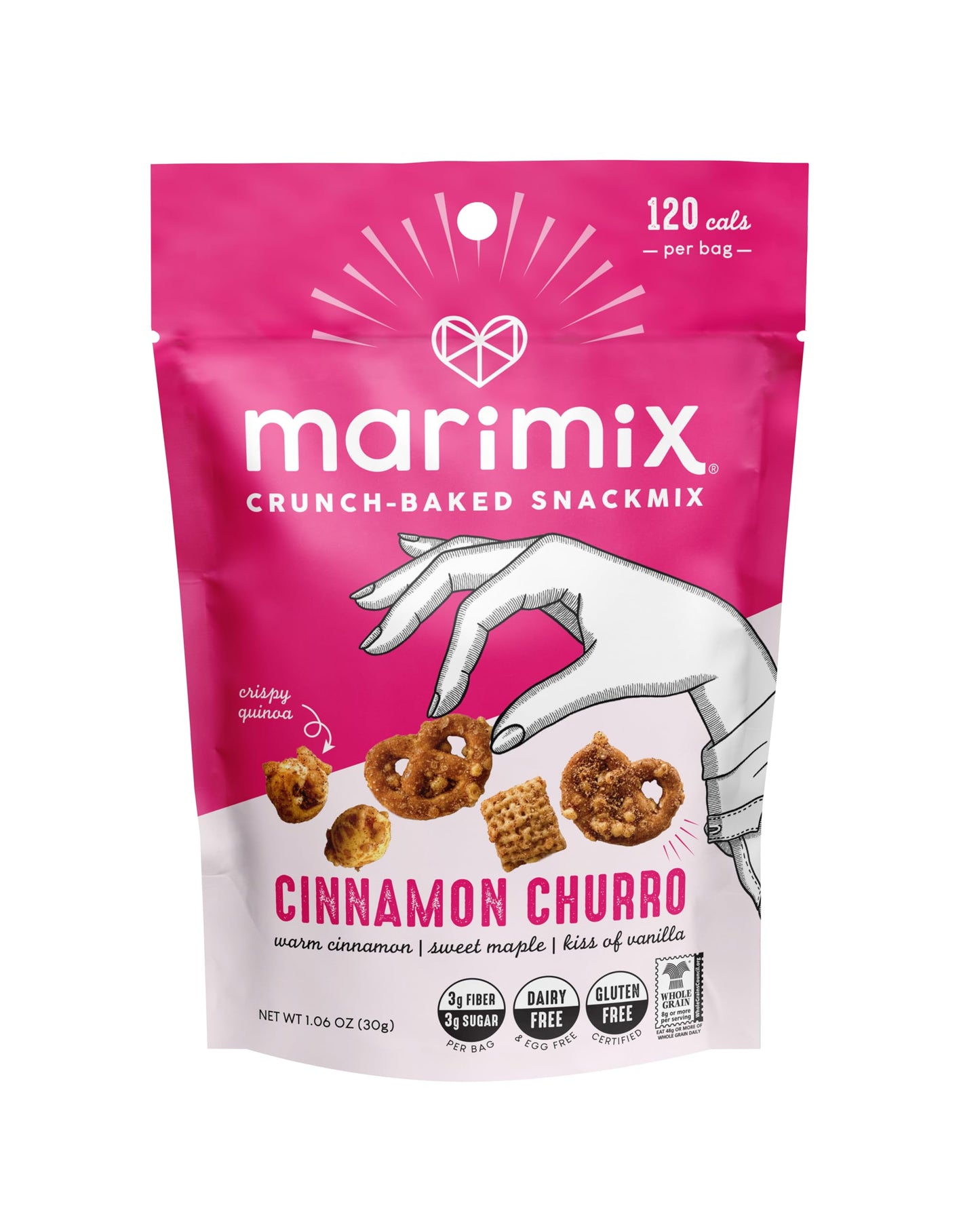 MARIMIX Mini Snack Mix - Cinnamon Churro Flavors - 6 Pack - 1.06 Ounce Each