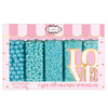 Confect Baby Blue Sprinkles - Backstage Boys Edible Sprinkle Mix | Assorted 5-Pack with Blue Dragees, Jimmies & Sparkling Sugar 