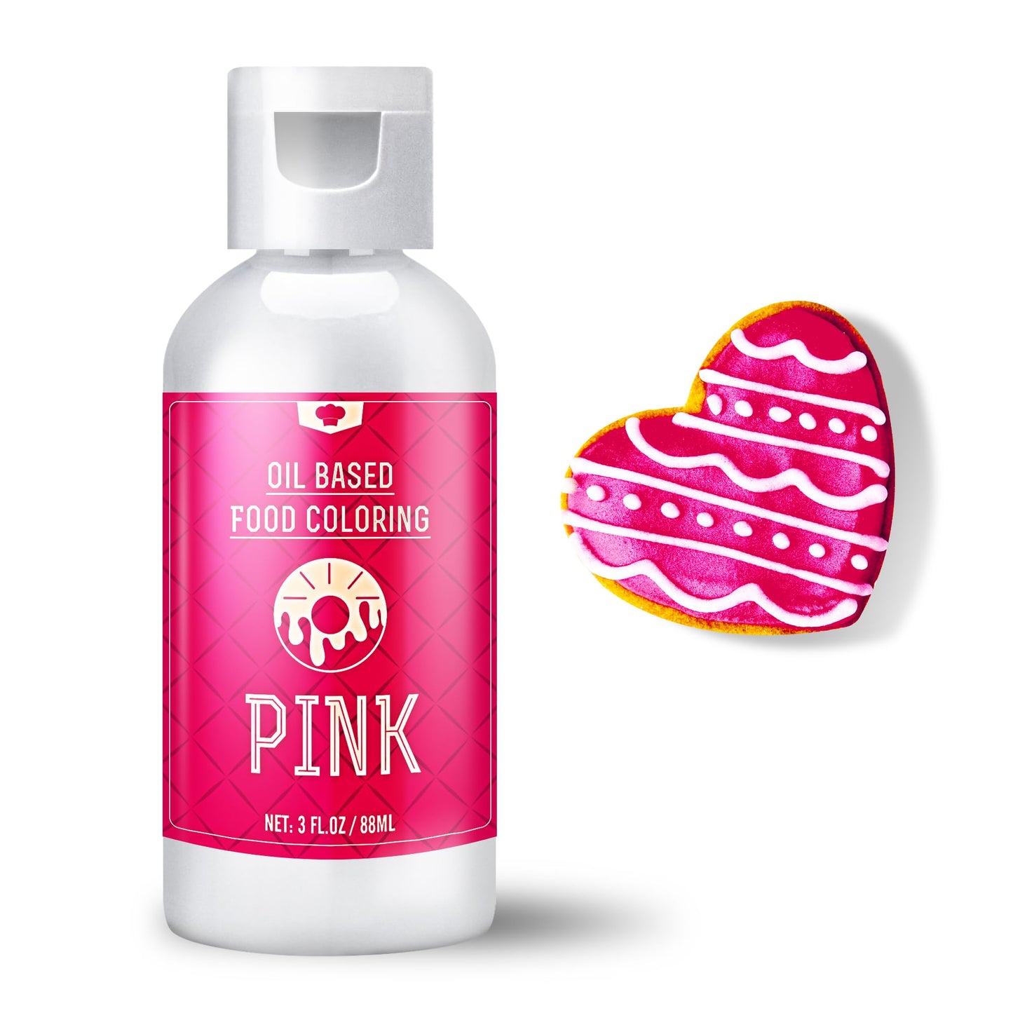 Vividye Oil Based Food Coloring for Chocolate, 88ml, Pink, Tasteless Dye for Candy Melts, Baking, Cookies, Fondant, Macarons