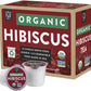 Organic Hibiscus Herbal Tea K-Cup Pods  24 Pods by FGO - Keurig Compatible - Naturally Caffeine-Free Tea  enhanced Green Tea is USDA Organic  Non-GMO  & Recyclable