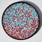 NIPEOR Nonpareils Sprinkles, 2mm Edible Pearl Sprinkles for Baking, 130g, Red Blue