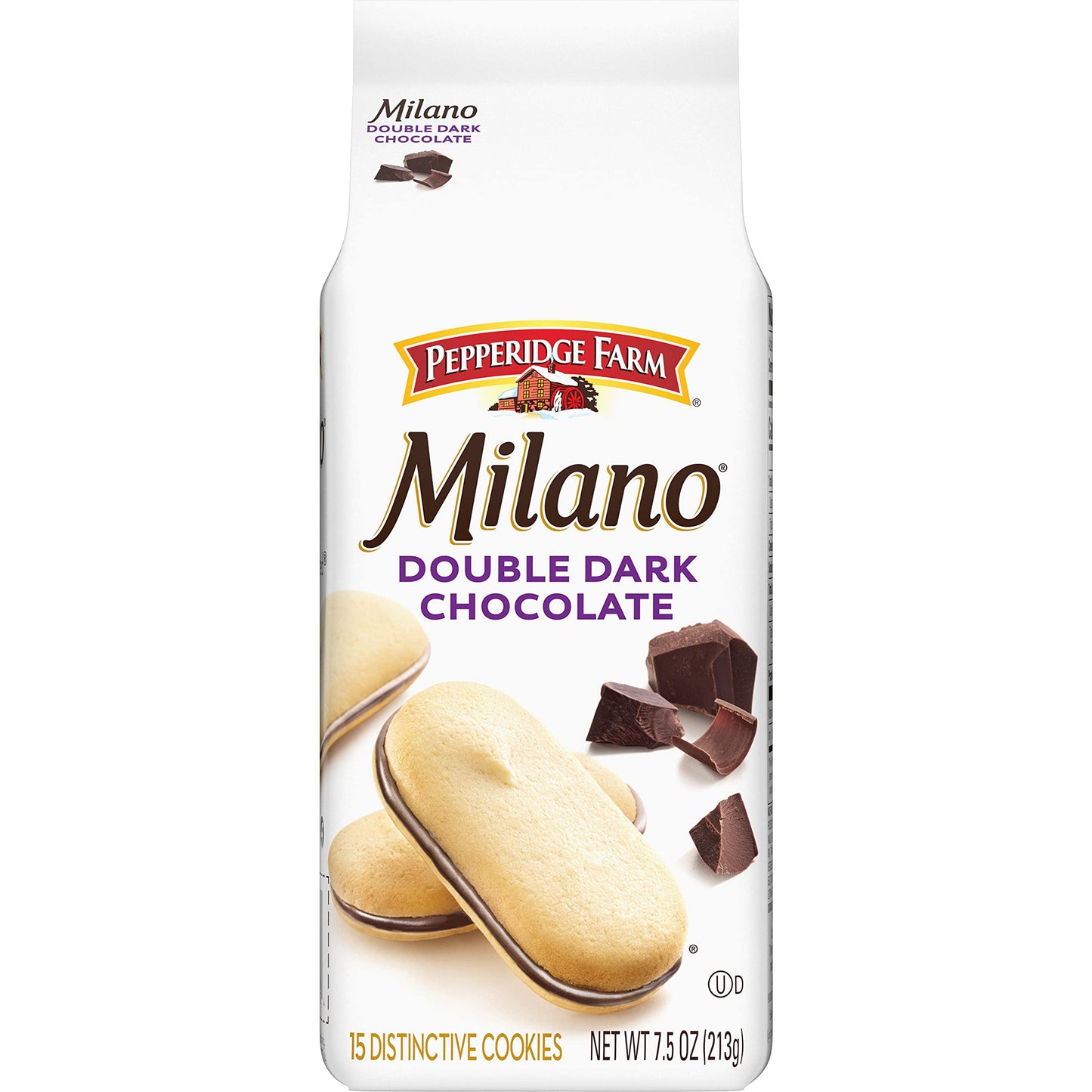 Pepperidge Farm Milano Double Dark Chocolate Cookies, 7.5 oz. Bag