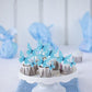 ZHUOWEISM 72PCS Edible Butterfly Cupcake Toppers, Paper Decorations for Baby Shower & Kids Birthday Party, Design 1 Blue