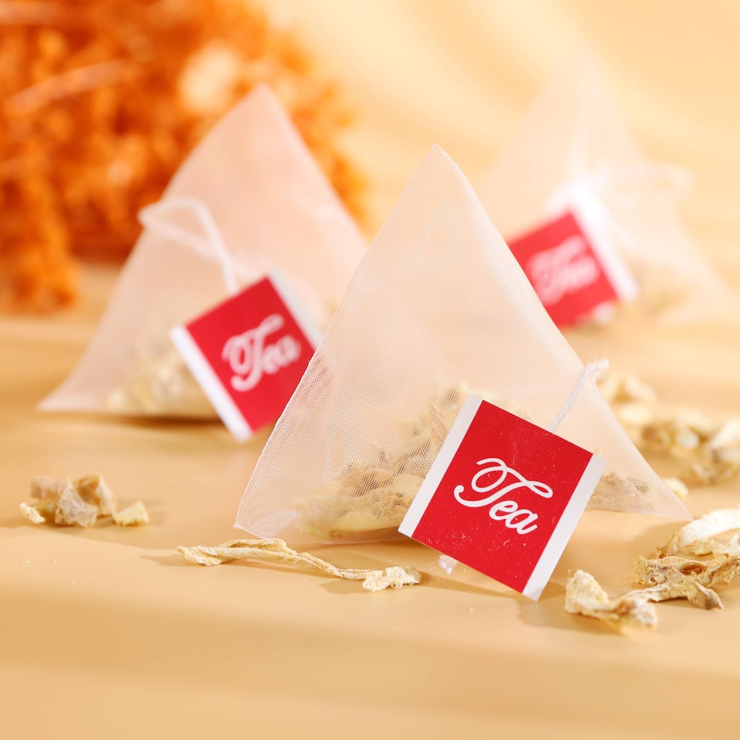 FullChea Ginger Tea Bags - Premium Ginger Root Tea, Caffeine-free, Non-GMO, 50 Count