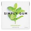 SIMPLY Gum | Spearmint | Plant- Based Chewing Gum | Pack of One (15 Pieces Total) | Synthetic Plastic Free + Aspartame Free + no