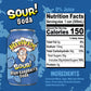 Warheads Soda - Sour Fruity Soda, Classic Flavors, 12 Fl Oz (Pack of 5)