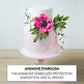 Global Sugar Art Anemone Wind Flower Sugar Cake Flowers Hot Pink, 3 Count By Chef Alan Tetreault