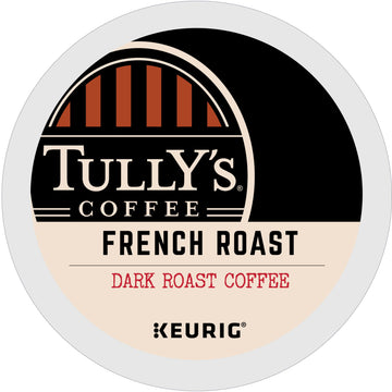 Tully'S Coffee, French Roast, Single-Serve Keurig K-Cup Pods, Dark Roast Coffee, 120-Count (5 Boxes Of 24 Pods)