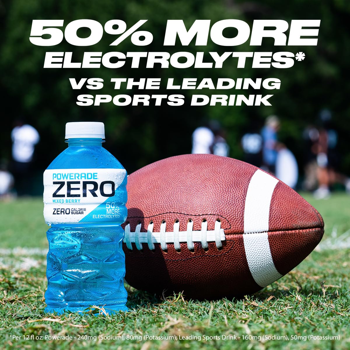 Powerade Electrolyte Enhanced Zero Sugar Mixed Berry Sports Drink, 20 Ounce (Pack Of 24)