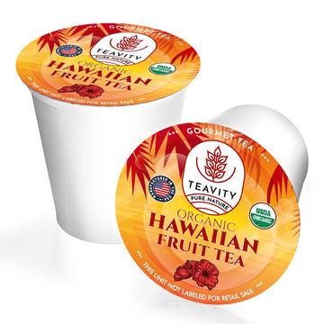 Organic Hibiscus Sabdariffa Tea Pods With Peach, Mango, & Passionfruit - Naturally Decaf Tea - Hawaiian Fruit Tea By Teavity (24