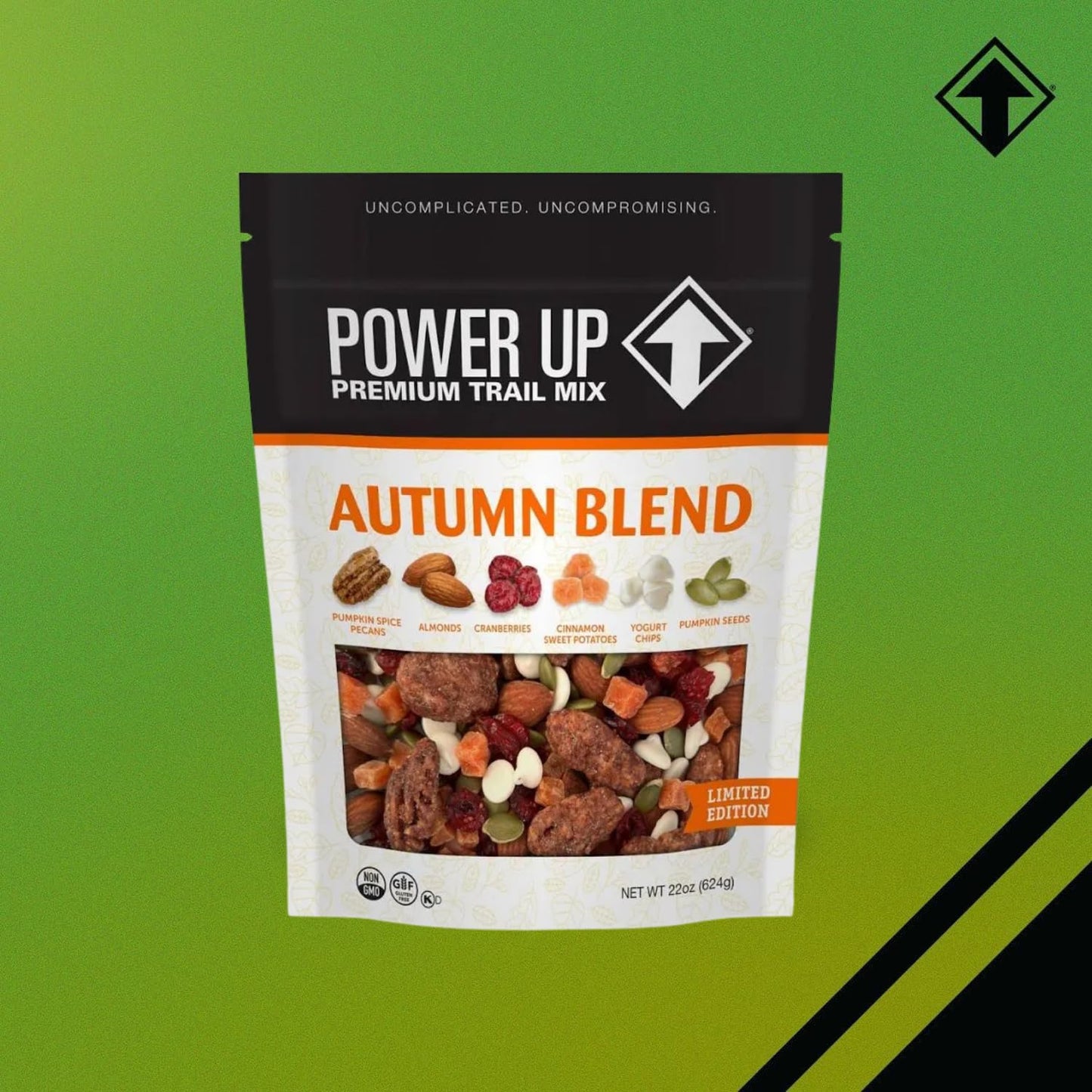 Gourmet Nut Autumn Blend Trail Mix  22oz Bag  2 Pack - Pumpkin Spice Pecans  Almonds  Cranberries  Cinnamon Sweet Potatoes  Yogurt Chips & Pumpkin Seeds - Fall Seasonal Snack