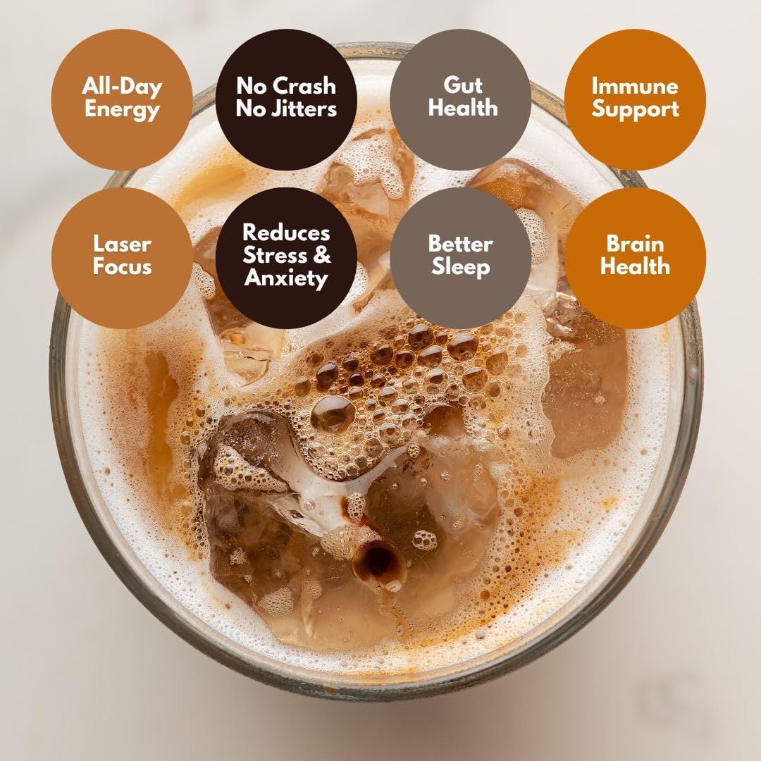 Cuppa Healthy Coffee Instant Mushroom Coffee - Salted Caramel, 3.92 oz - Energy & Focus Boost with Lion's Mane & Ashwagandha