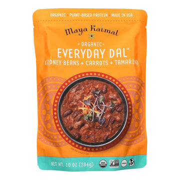 Maya Kaimal Foods - Organic Indian Everyday Dal - Kidney Bean 10Oz - Fully Cooked With Carrots And Tamarind - Vegan - Microwavab