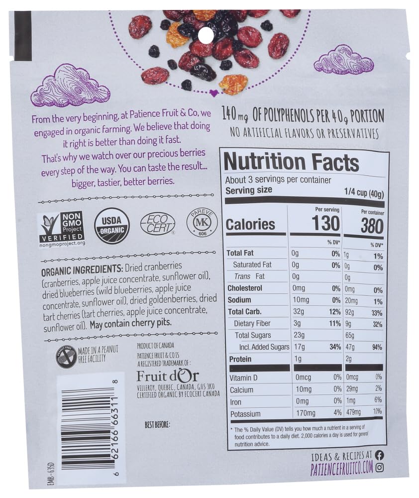 PATIENcE FRUIT & cO MIXED BERRIES WHL SOF - Pack of 8