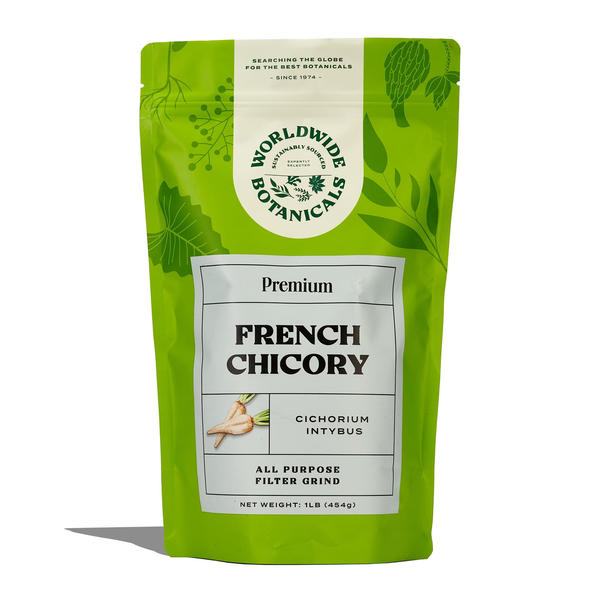 Worldwide Botanicals Chicory Root - 1 Pound, Caffeine-Free, Prebiotic, Kosher, Brew Like Coffee