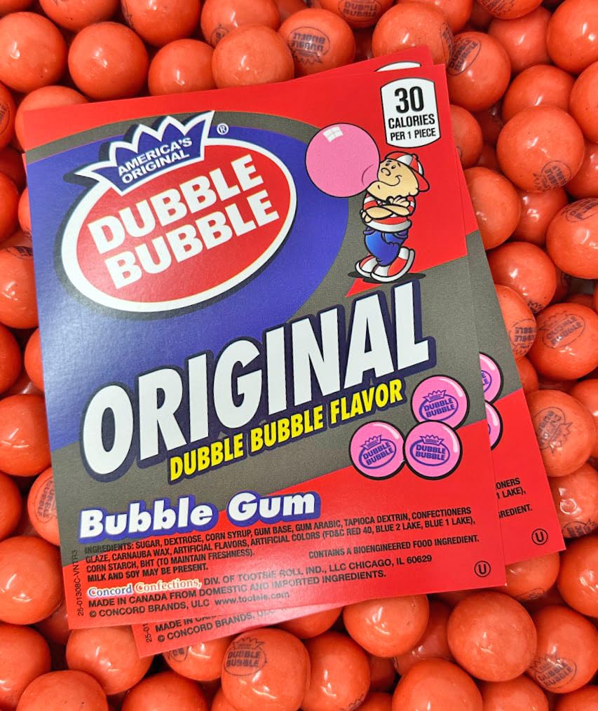 Original 1928 Bubble Gum Classic Pink Gumballs  1'' Gum Balls  1.5 Pounds