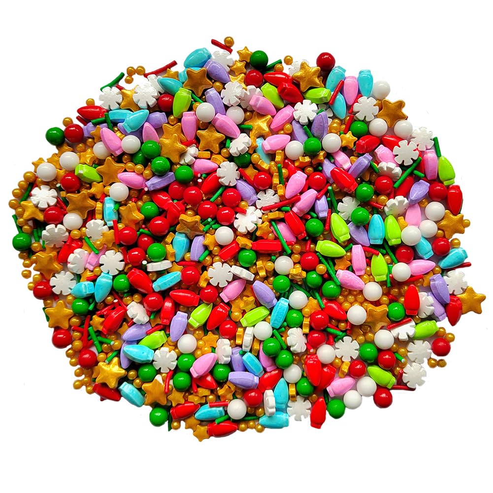 Eastron 1 Bottle Edible Christmas Sprinkles Decorating - Christmas Gift Sprinkles - Holiday Sprinkles - Edible Christmas Snowfla