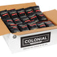 Colonial Coffee Packets  Pre Ground Coffee Packs  High Caffeine Blend  Medium - Dark Roast  Bulk Single Pot Bags for Drip Coffee Makers  (2.5 oz Bags  Pack of 100)