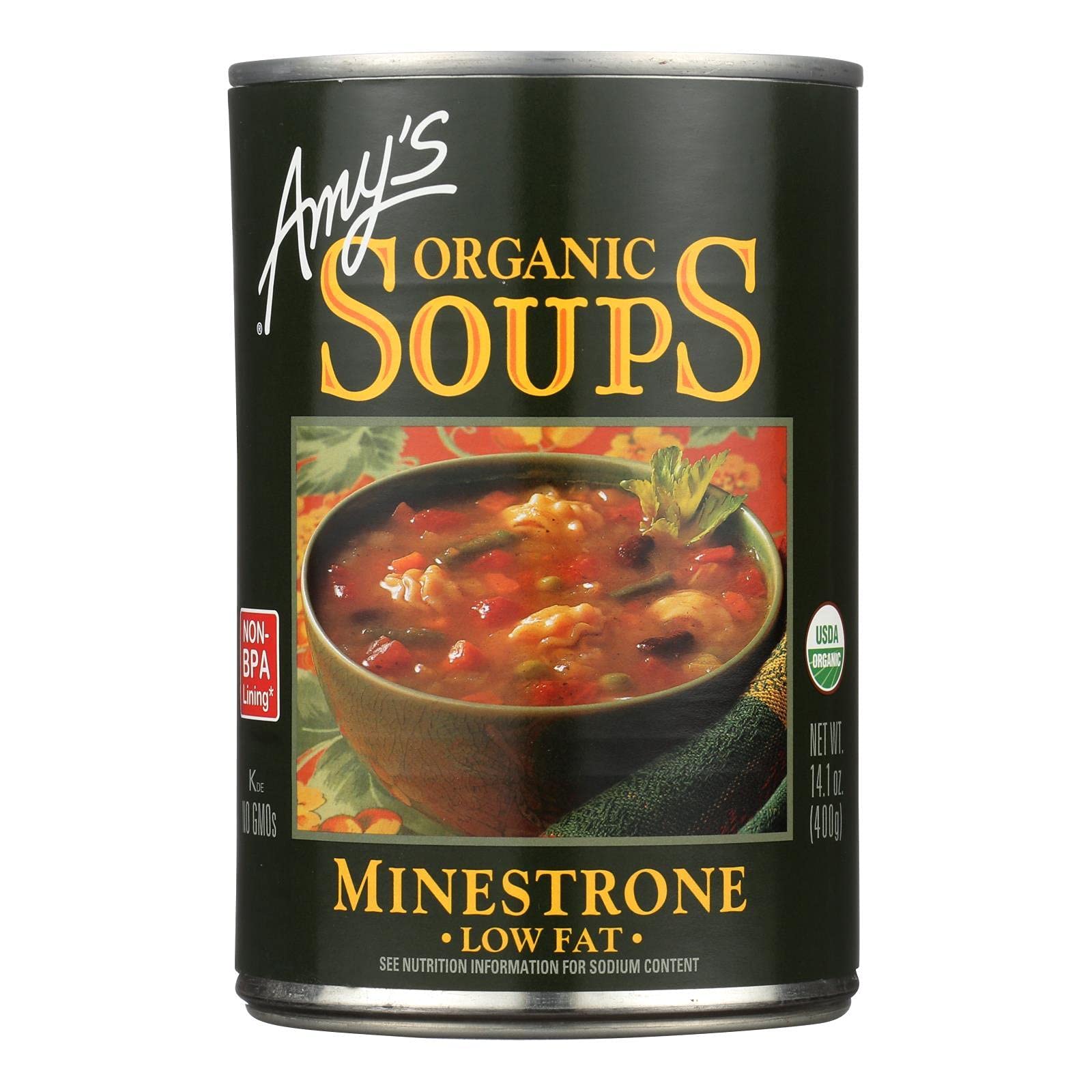 Amys Organic Minestrone Soup, 14.1 Ounce -- 12 Per Case.