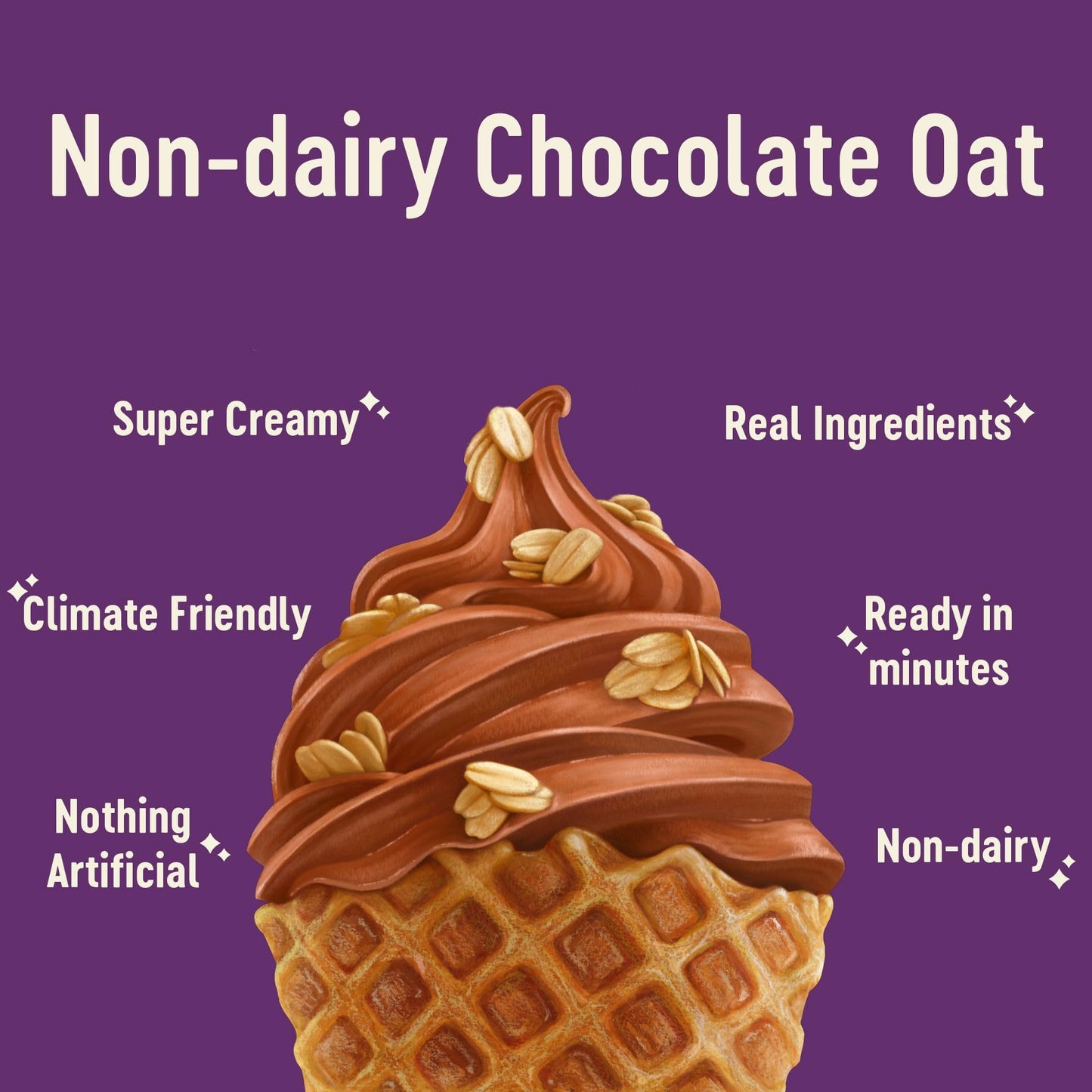 Coldsnap Chocolate Oat Non-Dairy Frozen Dessert Pods - Creamy, Plant-Based Single-Serve Treat Made In Seconds - Rich Chocolate F