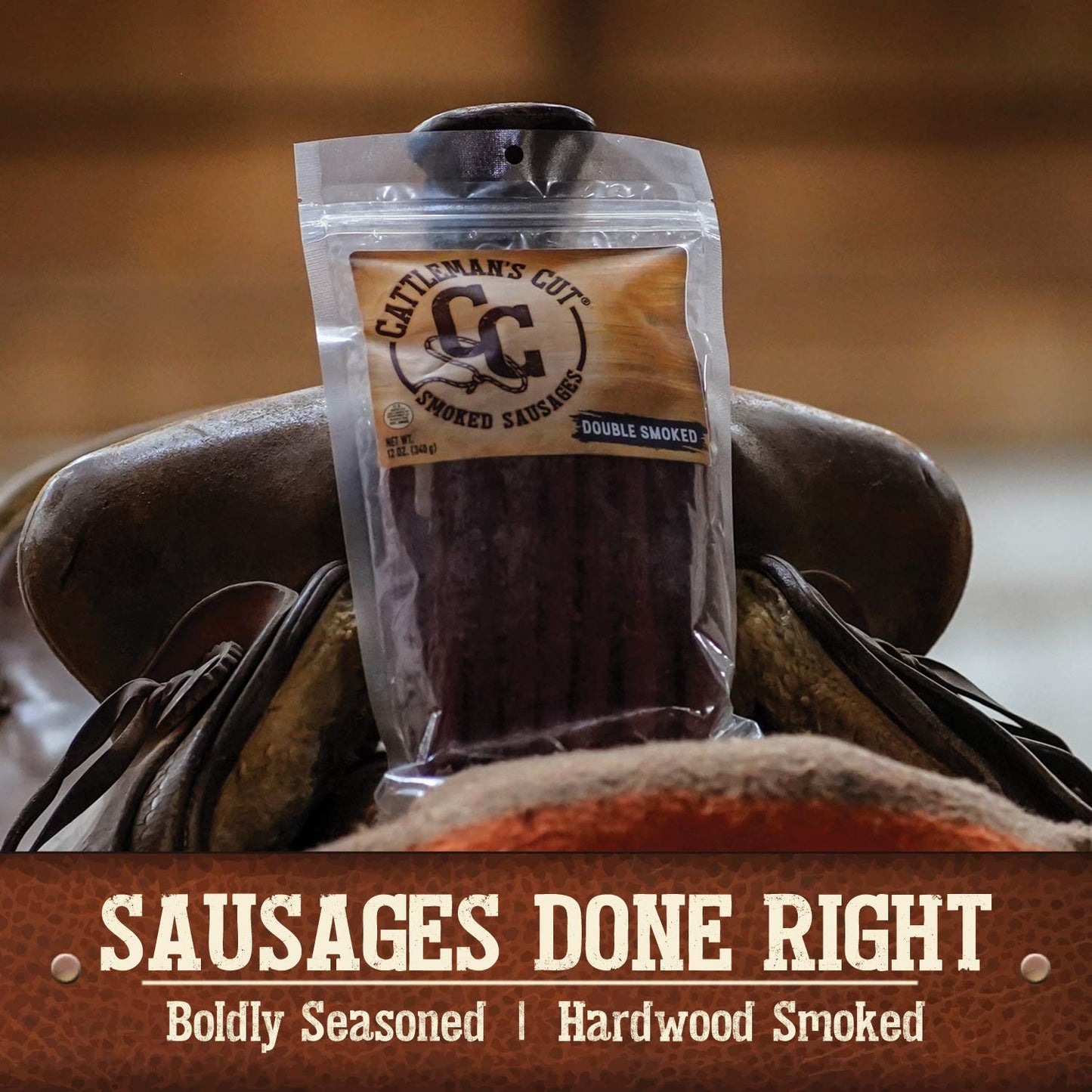 CATTLEMANS CUT Double Smoked Sausages, 12 Ounce, Pack of 1, Model 53424