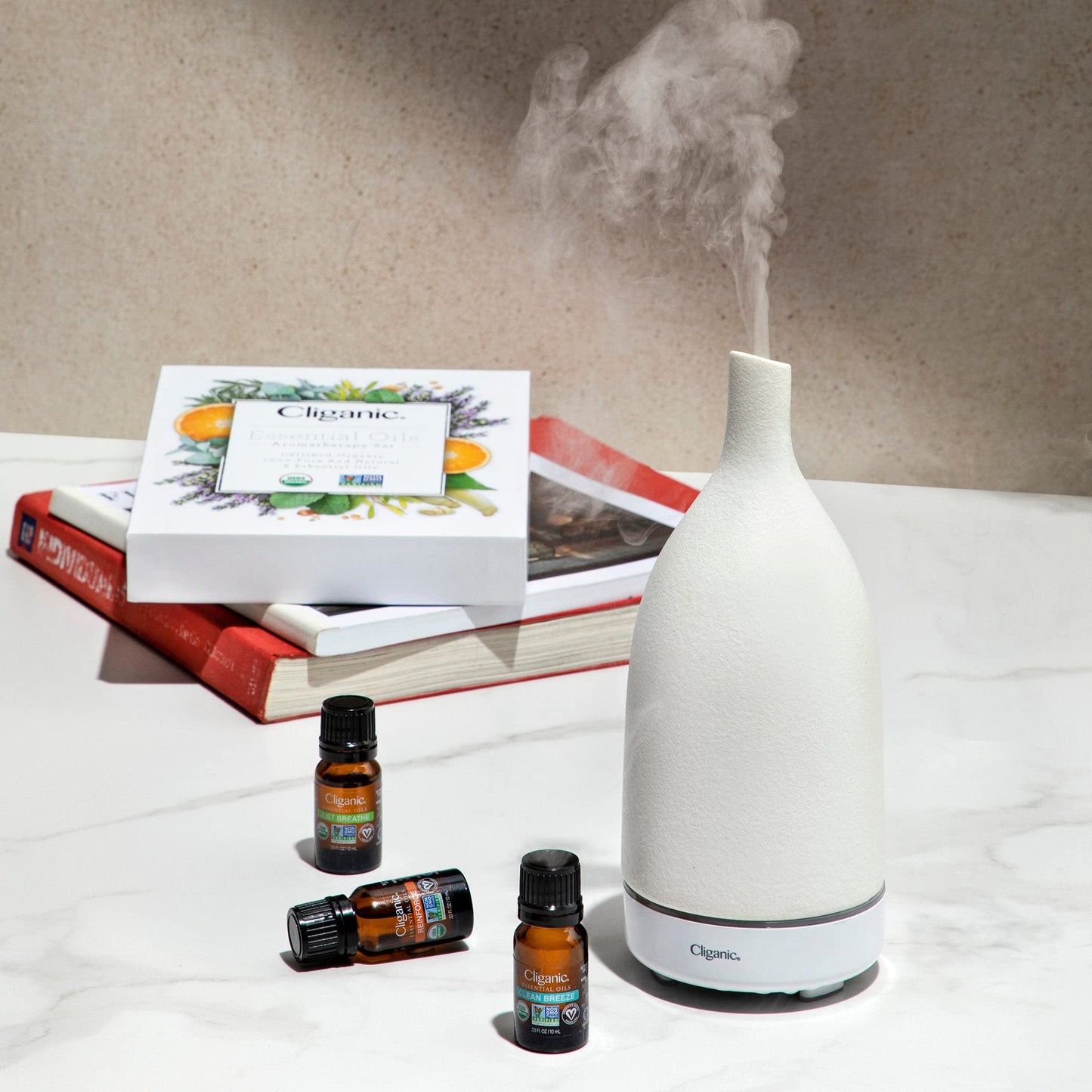 Cliganic Organic Lemon Tea Tree Essential Oil, 100% Pure Natural For Aromatherapy  Non-Gmo Verified