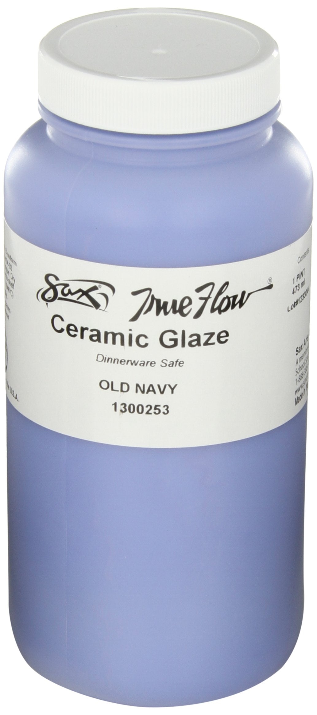 Sax True Flow Gloss Glaze, 1 Pint, Lead Material, Old Navy Color, Model 1300253