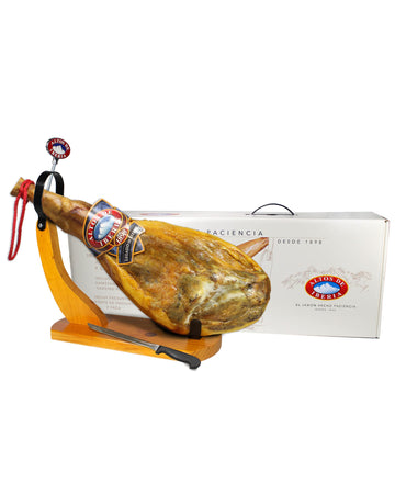 Monte Nevado Serrano Ham Set - 4 Piece with Stand & Knife - Min Weight 14lb - 18 Months Cured