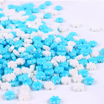 Snowflake Sprinkles Edible, Winter Sprinkles, Blue And White Snowflake Sprinkles, Frozen Sprinkles For Christmas Cookies, Cupcak