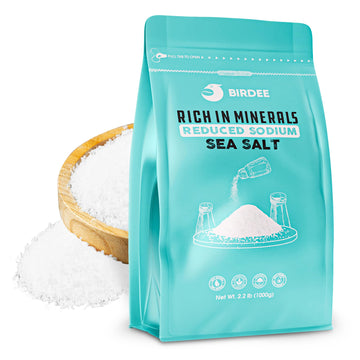 Birdee Baja Sea Salt - 35.2 oz., Unrefined Baja Mineral Sea Salt, Fine Grain High Mineral Sea Salt, 82 Minerals Fine Grain, Natu